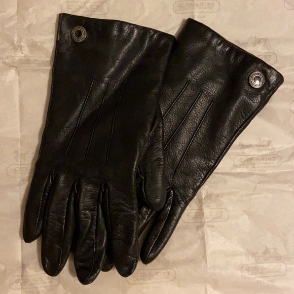 Genuine Leather Coach Gloves - Picture 1 of 5